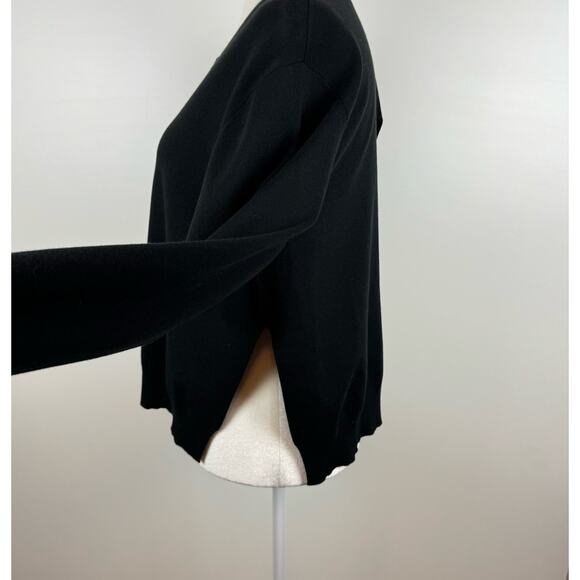 Kobi Halperin Womens Open Back Side Slits Black Crewneck Sweater Sz XL | Neutral - Picture 3 of 16
